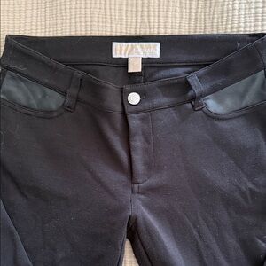 Michael Kors Black Trousers with Leather Accents